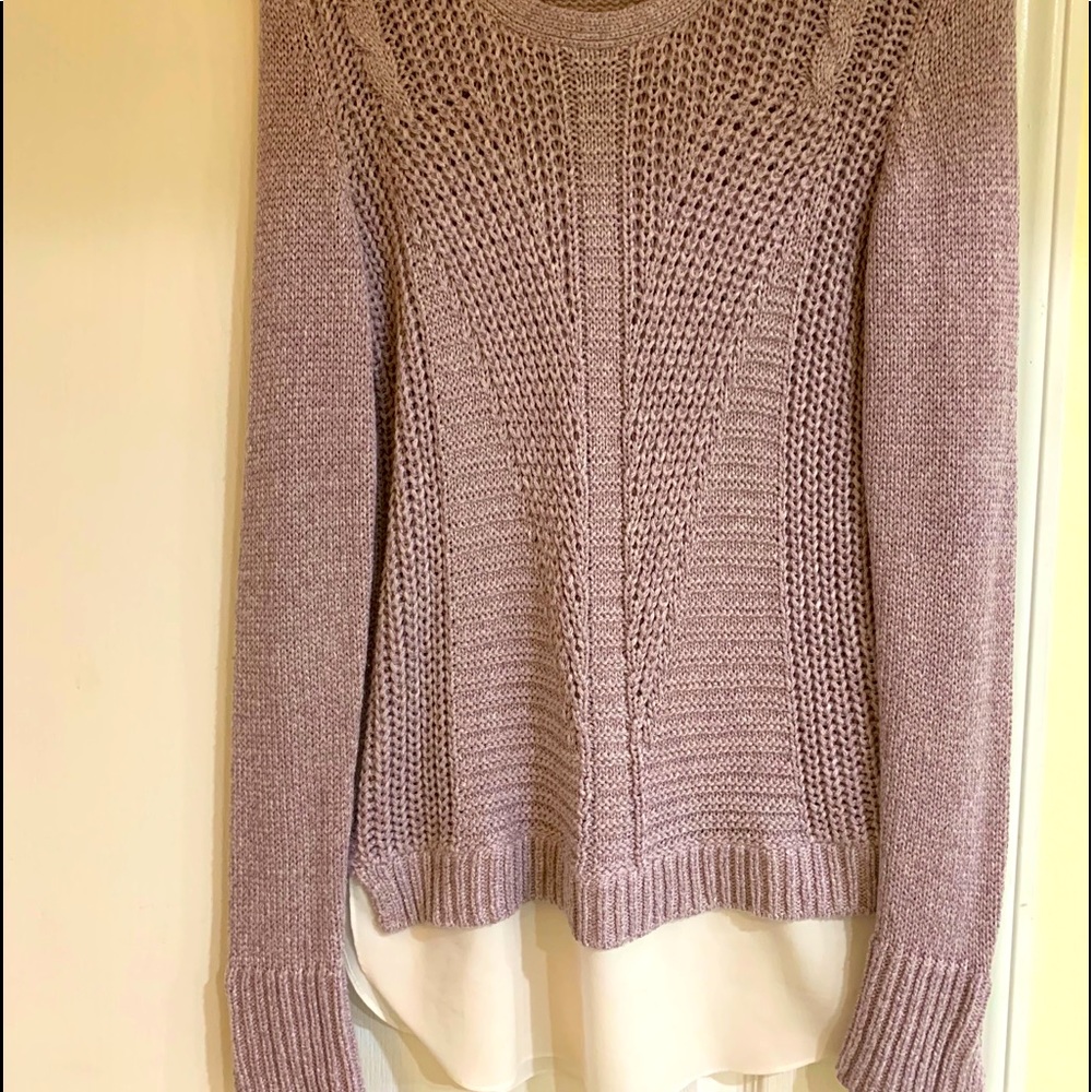 Calvin Klein Lavender layered knit Sweater